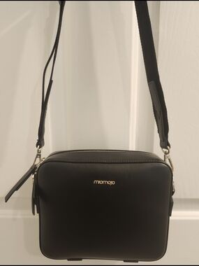 Miomojo Black Apple-based Leather Crossbody Bag
